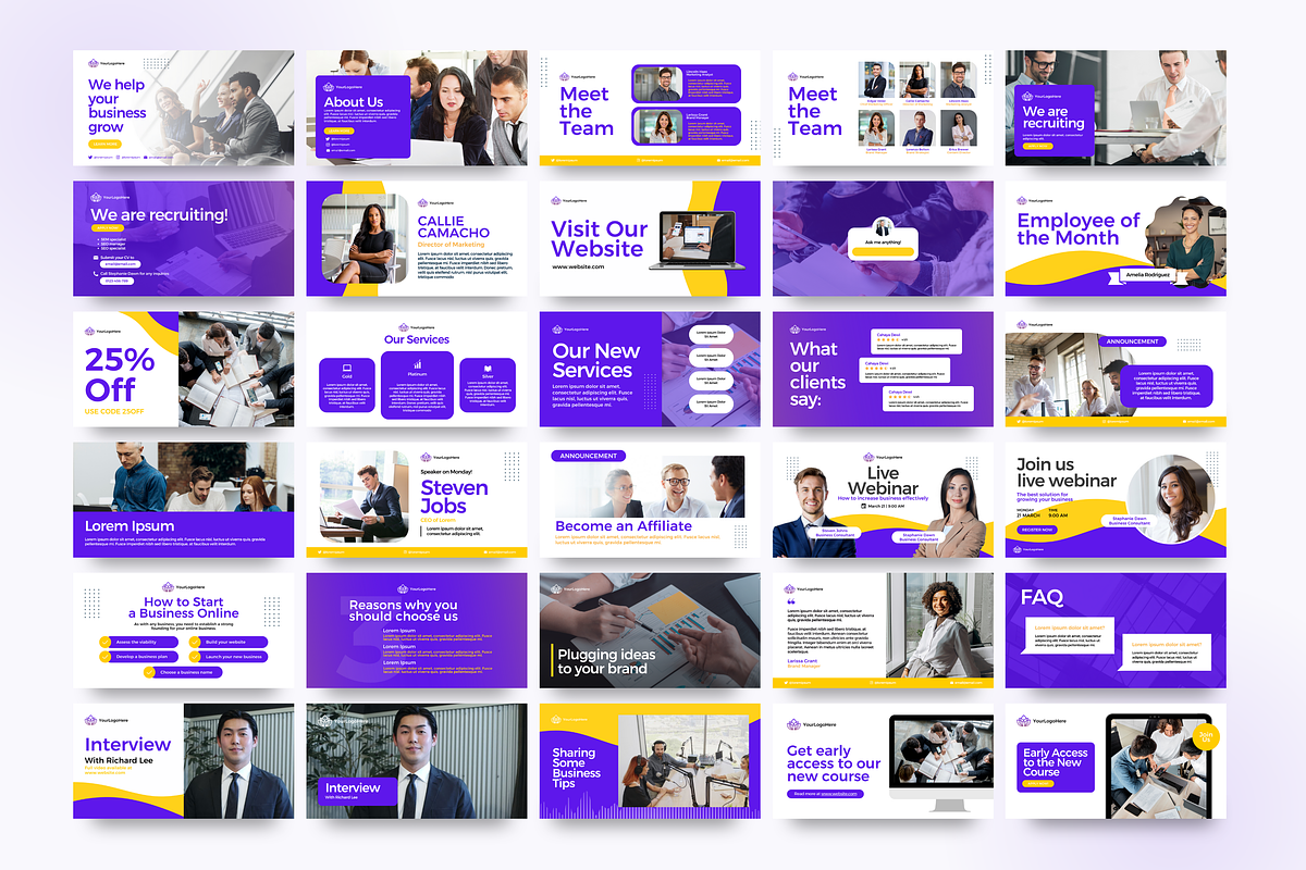 Social Media Kit | Posts and Banners, a Social Media Template by Studio B | Canva Template (Photo 7 of 10)