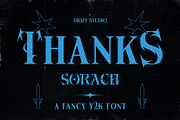 Sorach - Fancy Y2K Font, a Serif Font by Drizy (Thumbnail 10 of 10)