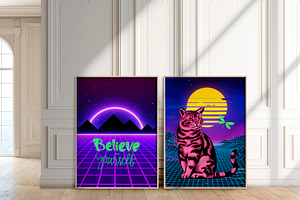 6 Vaporwave Retro Posters