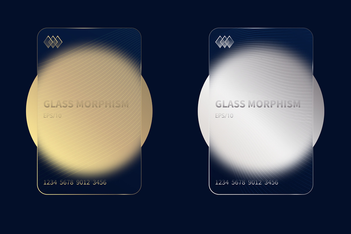 Glassmorphism effect designs, Vector, a Stationery Template by Zimages (Photo 7 of 10)