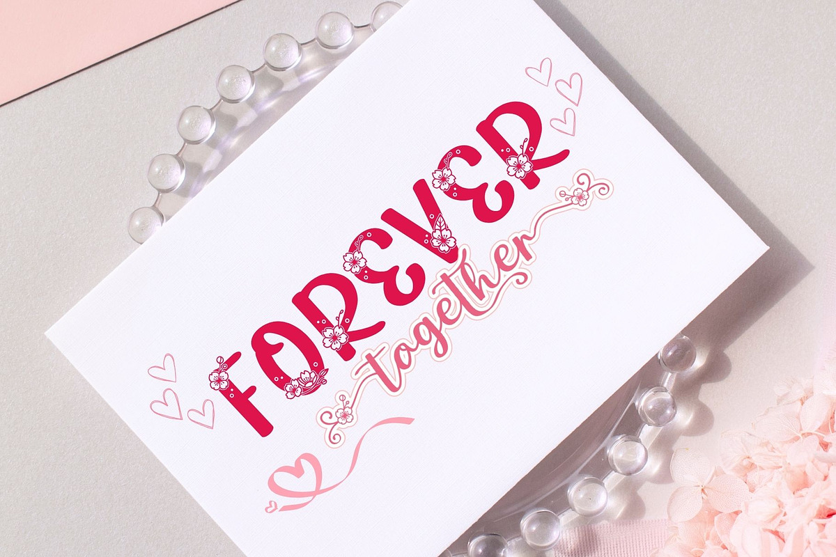 Plum Blossoms Font Duo, a Script Font by AnningArts (Photo 3 of 8)