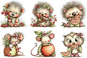 Whimsical Animals with Fruits, an Animal Illustration by fashionaddict (Thumbnail 3 of 7)