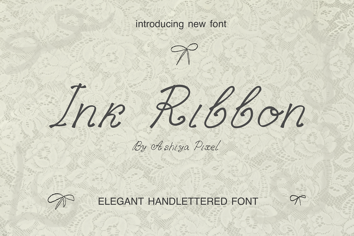 Ink Ribbon | Elegant Whimsy Font, a Script Font by Ashiya Pixel (Photo 16 of 16)