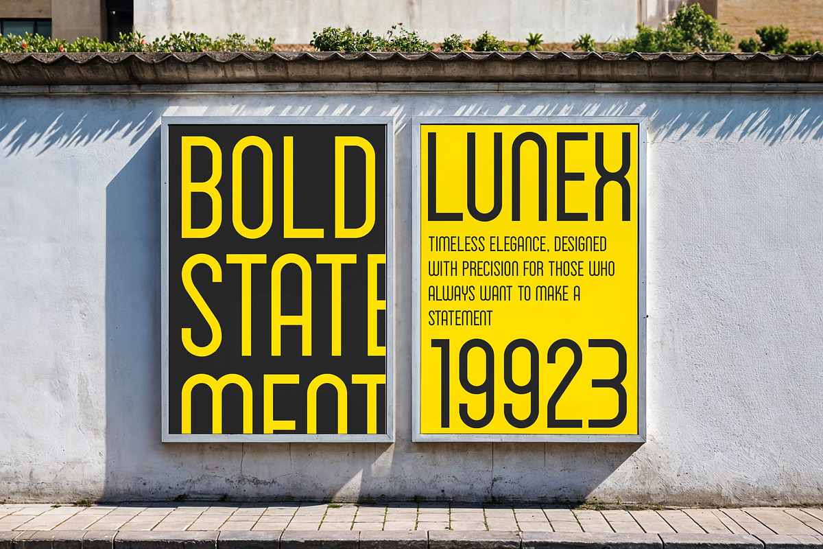 Lunex, a Sans Serif Font by Lemockup (Photo 8 of 9)