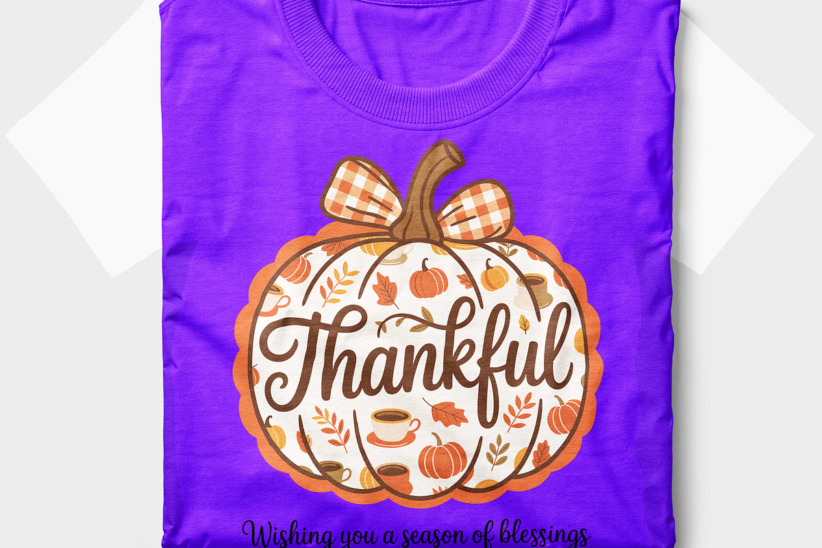 Thankful T Shirt Design, Preppy Fall, a Seasonal Illustration by Unique Design Team (Photo 1 of 7)