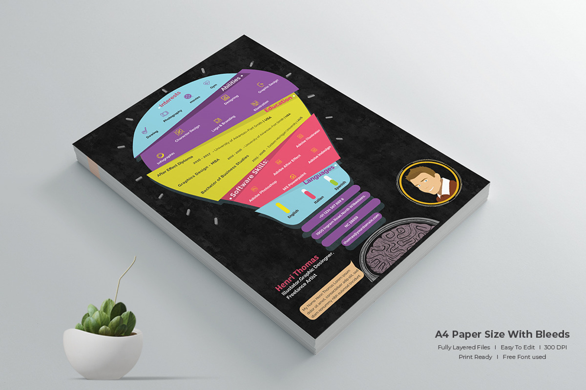 Infographic Resume/CV, a Resume Template by ThemeDevisers (Photo 3 of 3)