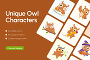 90 Owl Illustration Bundle, an Animal Illustration by Brickclay (Thumbnail 1 of 9)