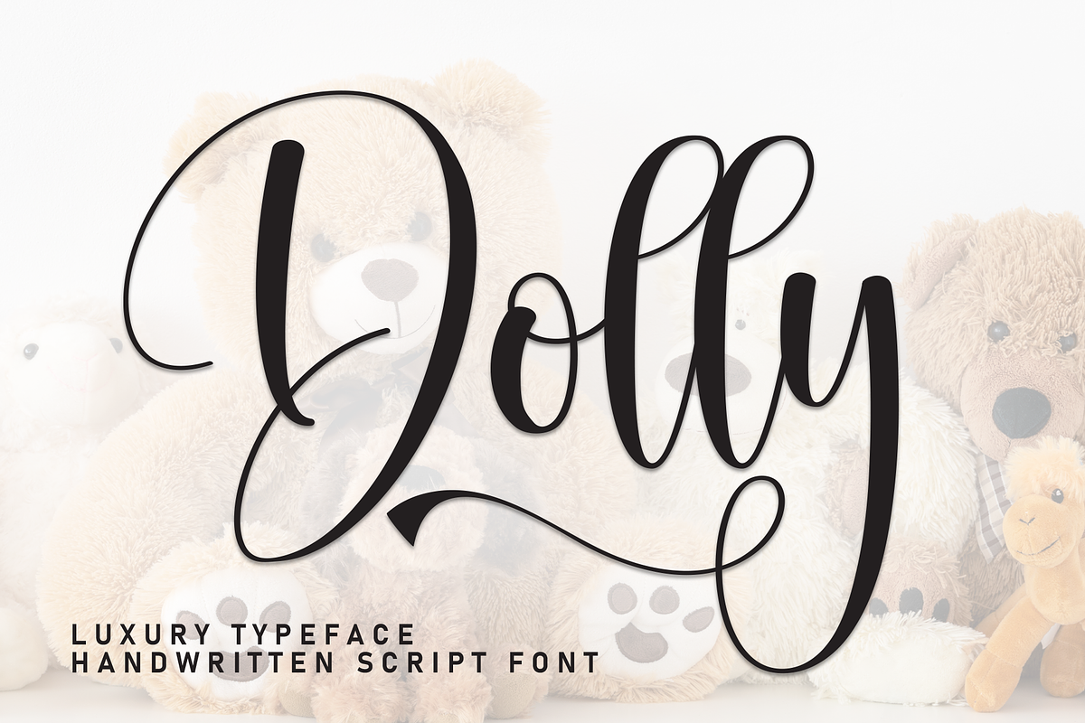 Dolly | Script Font, a Handwritten Font by Scratchones (Photo 1 of 9)