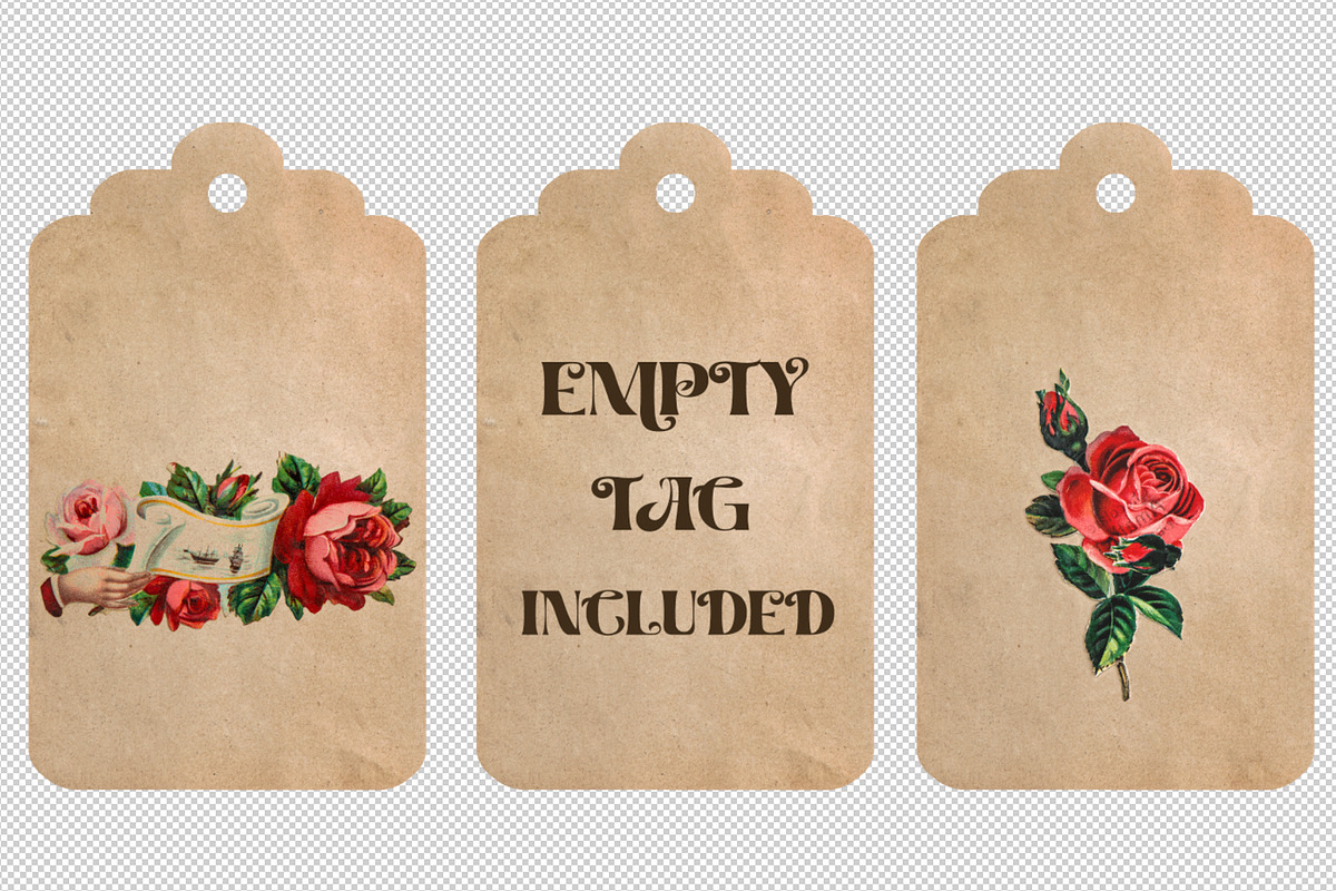 Paper tag sticker label vintage | Creative Market