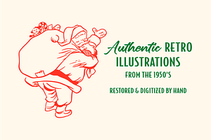 Retro Santa Illustration Bundle