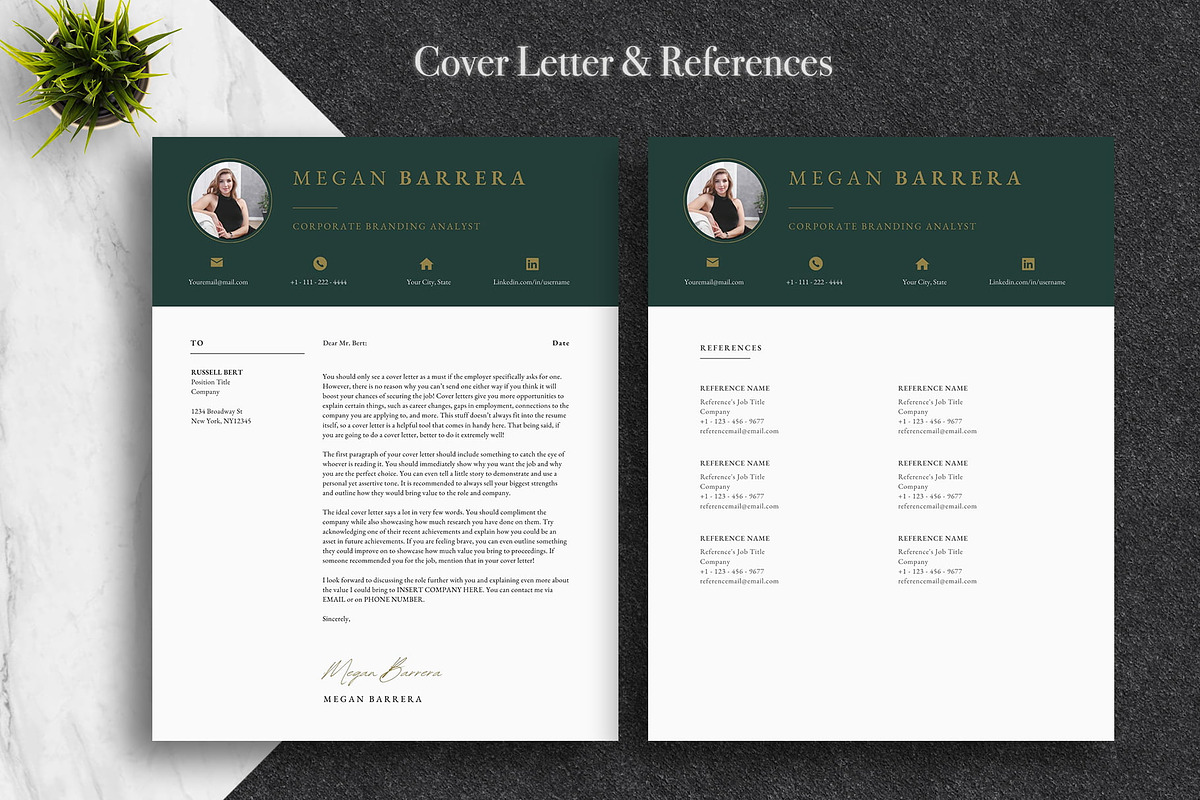 Elegant Resume Template Pack | Canva, a Resume Template by Lux Resume (Photo 4 of 9)