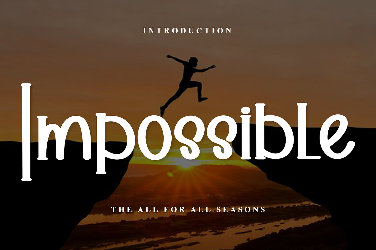 Impossible, a Sans Serif Font by FreshTypeINK (Photo 1 of 8)