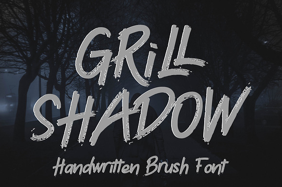 Grill Shadow - Brush Font preview 8