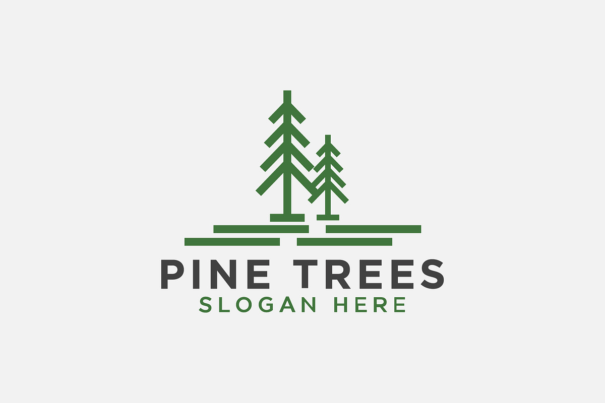 Pine tree logo template, a Branding & Logo Template by TemplatePlus.net