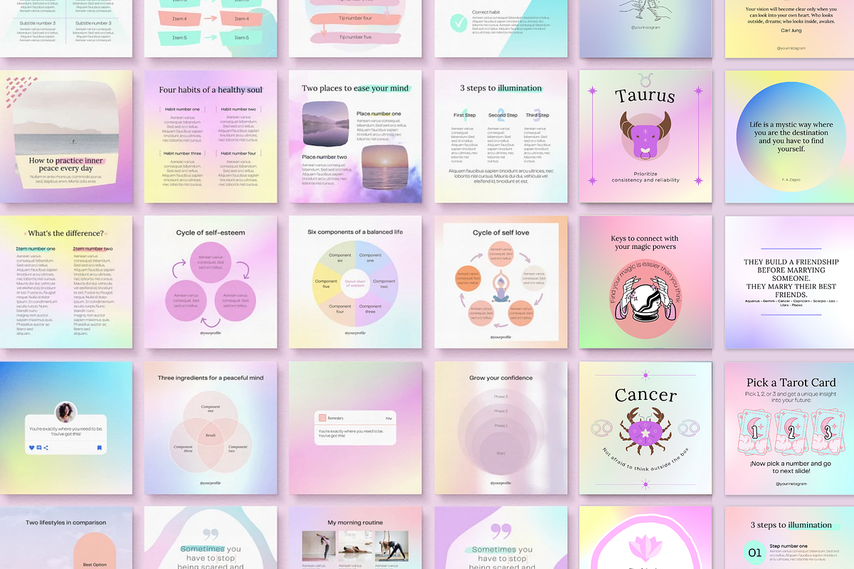 Instagram Bundle Templates: Gradient, a Templates & Theme by Sakura Digitals (Photo 8 of 9)