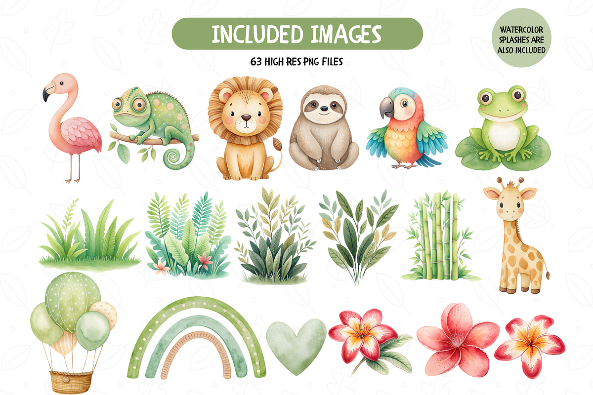Little Safari Clipart Set, an Illustration by TatiMockup (Photo 4 of 7)