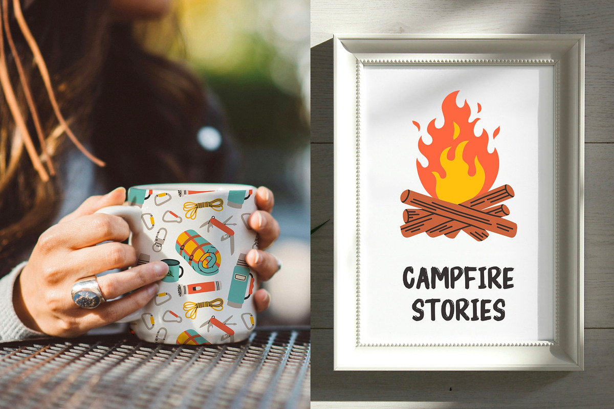 Camping Clipart, an Object Illustration by spirka.art (Photo 4 of 8)