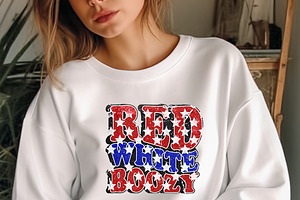 Red White Boozy Retro PNG