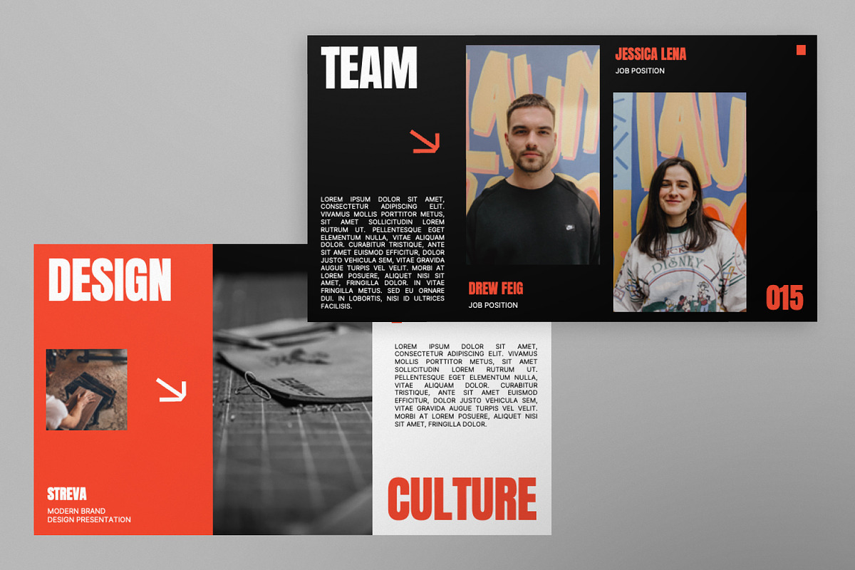 Streva Modern Brand Google Slide, a Presentation Template by Portocraft (Photo 3 of 7)