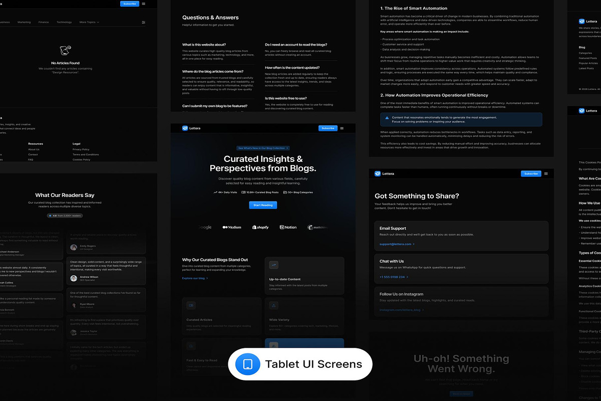 Lettera – Newsletter & Blog UI, an UI Kit Template by Lumina_ui_ux202 (Photo 6 of 7)