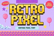Retro Pixel is a pixel font, a Handwritten Font by Brown Cupple (Thumbnail 1 of 9)