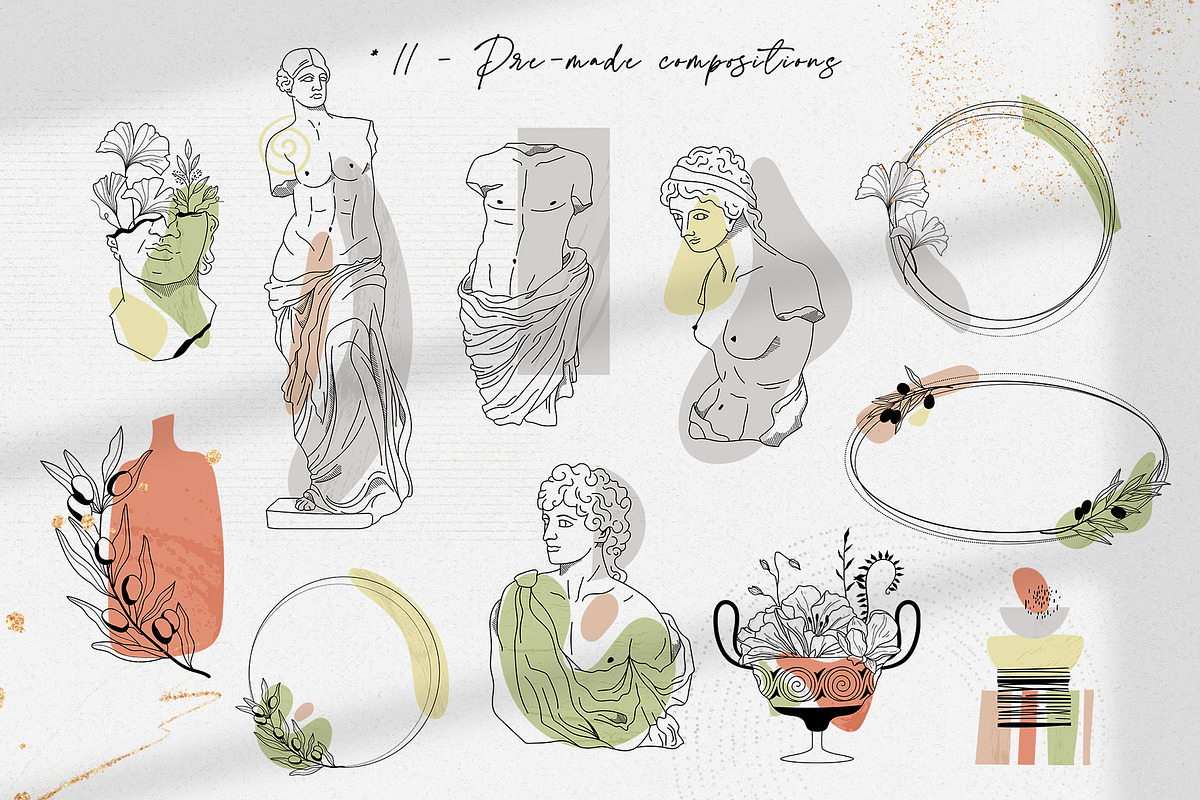 Antique greek beauty - designs kit, a Person Illustration by My Space Garden (Photo 14 of 19)
