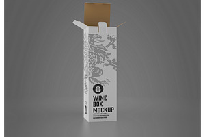 Paper Box For Bottles Mockup