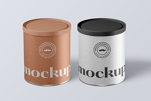 Paper Tube Jar Mockup