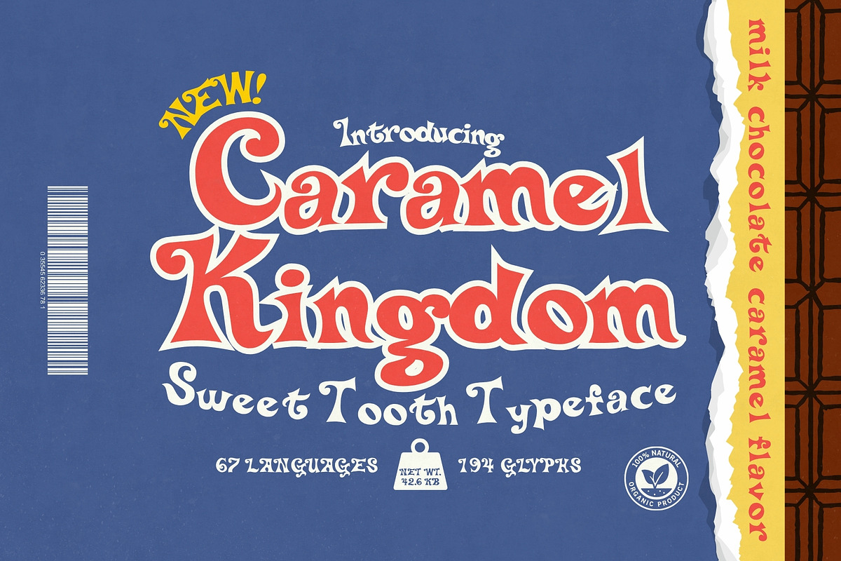 Caramel Kingdom - Candy Typeface, a Serif Font by HipFonts (Photo 1 of 8)