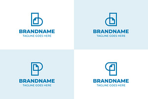 Letter B D P Q Paper Document Logo, a Branding & Logo Template by Pray Art Design Studio