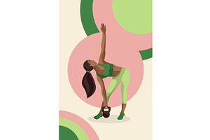 Faceless woman engaging in, a Sport Illustration by okskukuruza