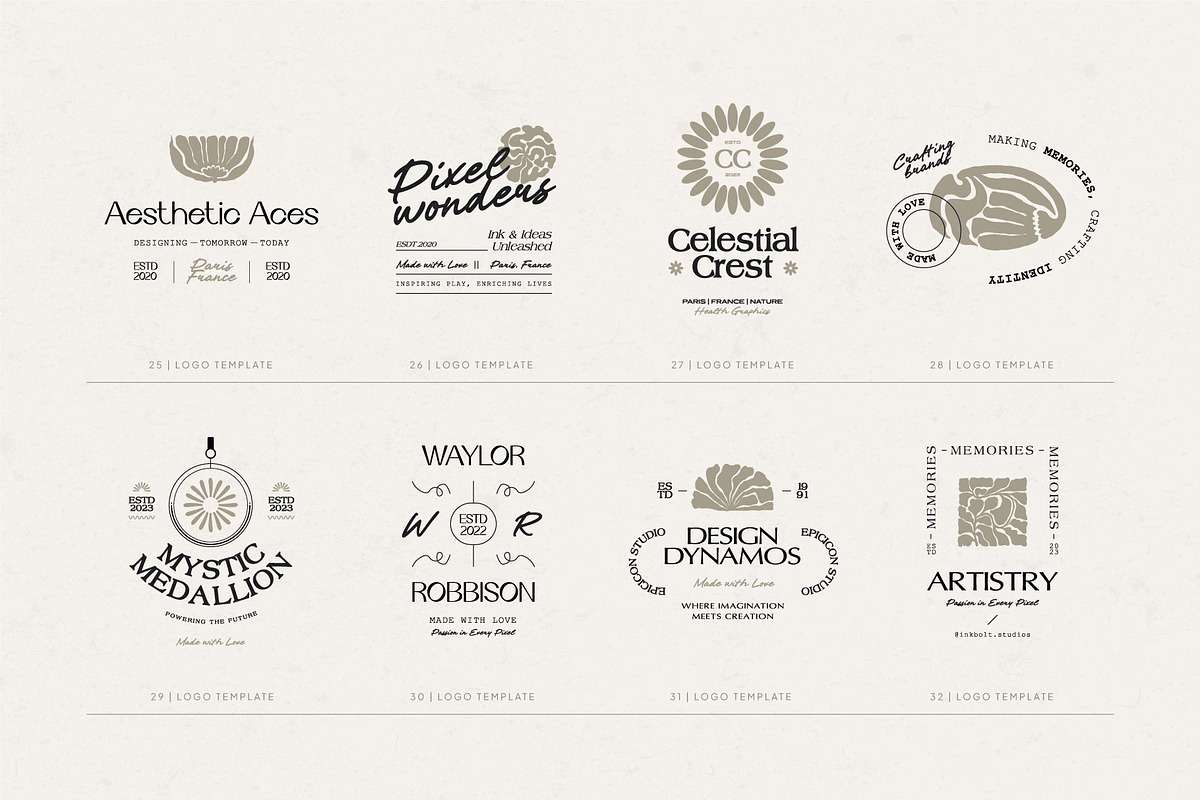Groovy Floral | Logo Kit, a Branding & Logo Template by KetteCreate (Photo 12 of 22)