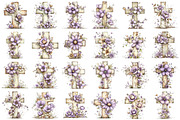 Floral Antique Cross Clipart, an Illustration by designcity5 (Thumbnail 2 of 5)