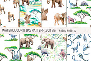 Watercolor Exotic Animals., an Animal Illustration by lilisavelieva (Thumbnail 7 of 7)