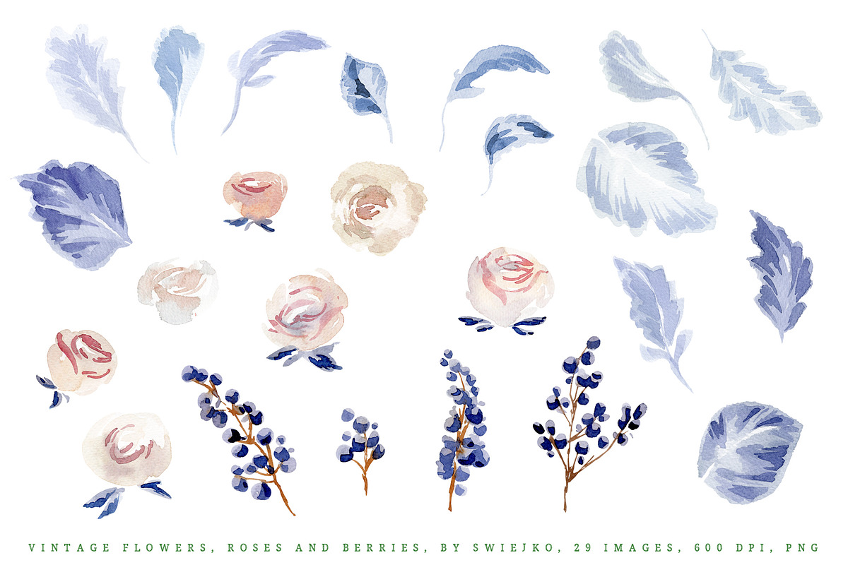 Vintage Flowers, rose bouquet, a Texture Illustration by swiejko (Photo 2 of 3)