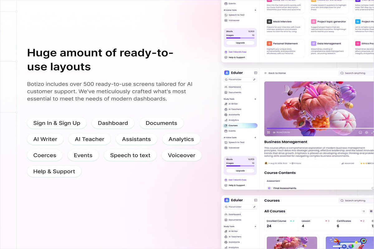 Eduler AI-Powered Educational UI Kit, an UI Kit Template by Lumina_ui_ux202 (Photo 3 of 7)