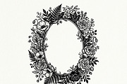 50 Elegant Floral Oval Mirror Frame, a Decorative Illustration by Amazin_art (Thumbnail 11 of 34)