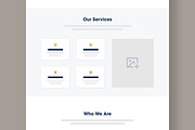 UI UX Wireframe Website Landing Page, a Wireframe Template by MightyDesign (Thumbnail 3 of 9)