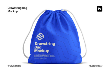 Drawstring Bag Mockup, a Merchandise Mockup by sweetmaroon.studio