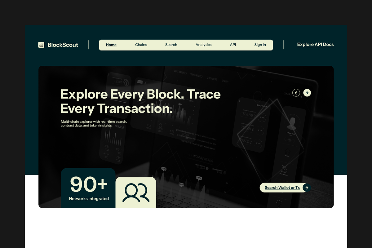Figma Web3 Blockchain Landing Page, a Landing Page Template by Musara (Photo 2 of 5)