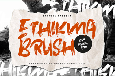 Ethikma - Dry Brush Font, a Handwritten Font by Dhabee