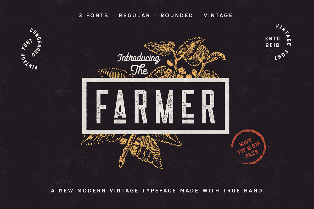 The Farmer Font - Condensed Typeface preview 3