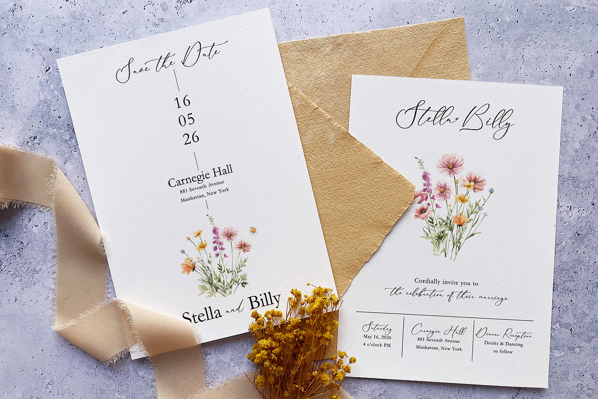 Colorful Wildflower Wedding Suite preview 3