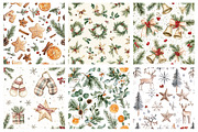 Rustic Christmas Seamless Patterns, a Pattern Graphic by Design Market (Thumbnail 3 of 4)
