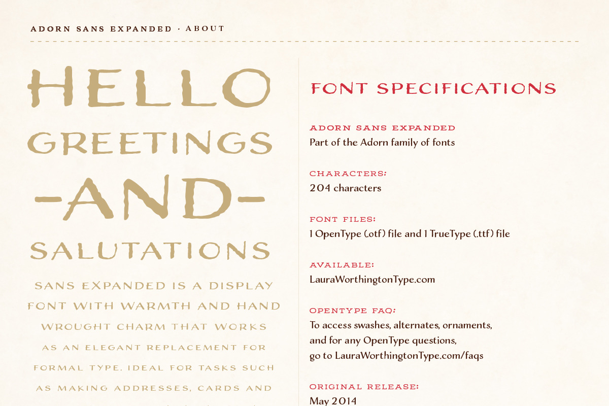 Adorn Collection, a Sans Serif Font by Laura Worthington (Photo 27 of 62)