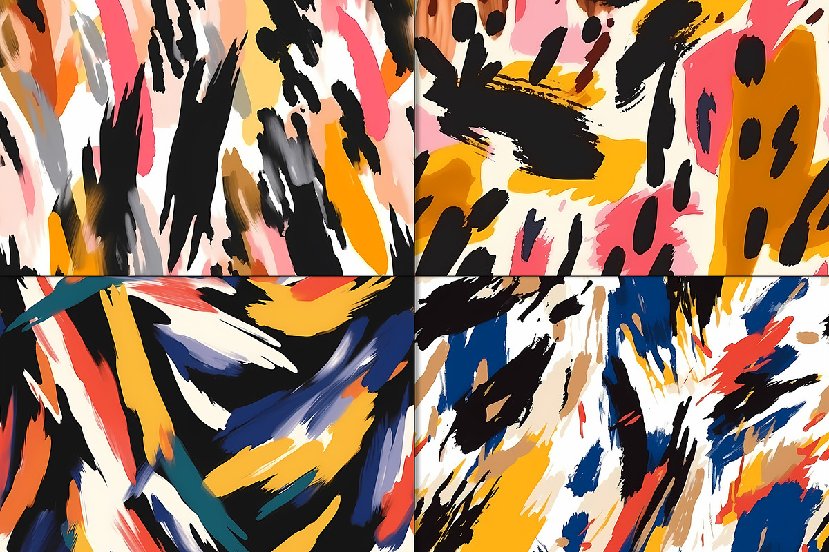 20 Seamless Abstract Brush Strokes, a Pattern Graphic by Nordic Design (Photo 8 of 9)