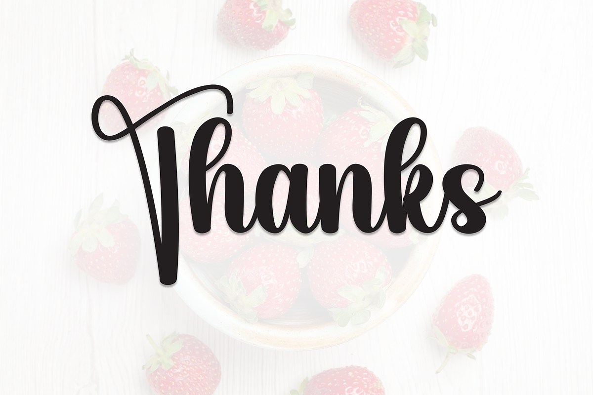 Strawberry | Script Font, a Handwritten Font by Scratchones (Photo 9 of 9)