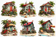 Whimsical Summer Beach Hut Clipart, an Illustration by Craft Nest (Thumbnail 5 of 12)