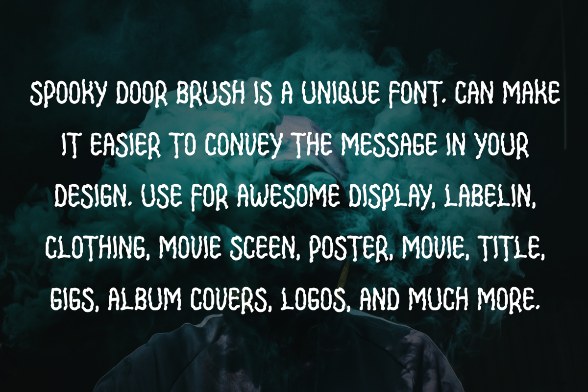 SPOOKY DOOR BRUSH, a Handwritten Font by Viswal Studio (Photo 3 of 5)