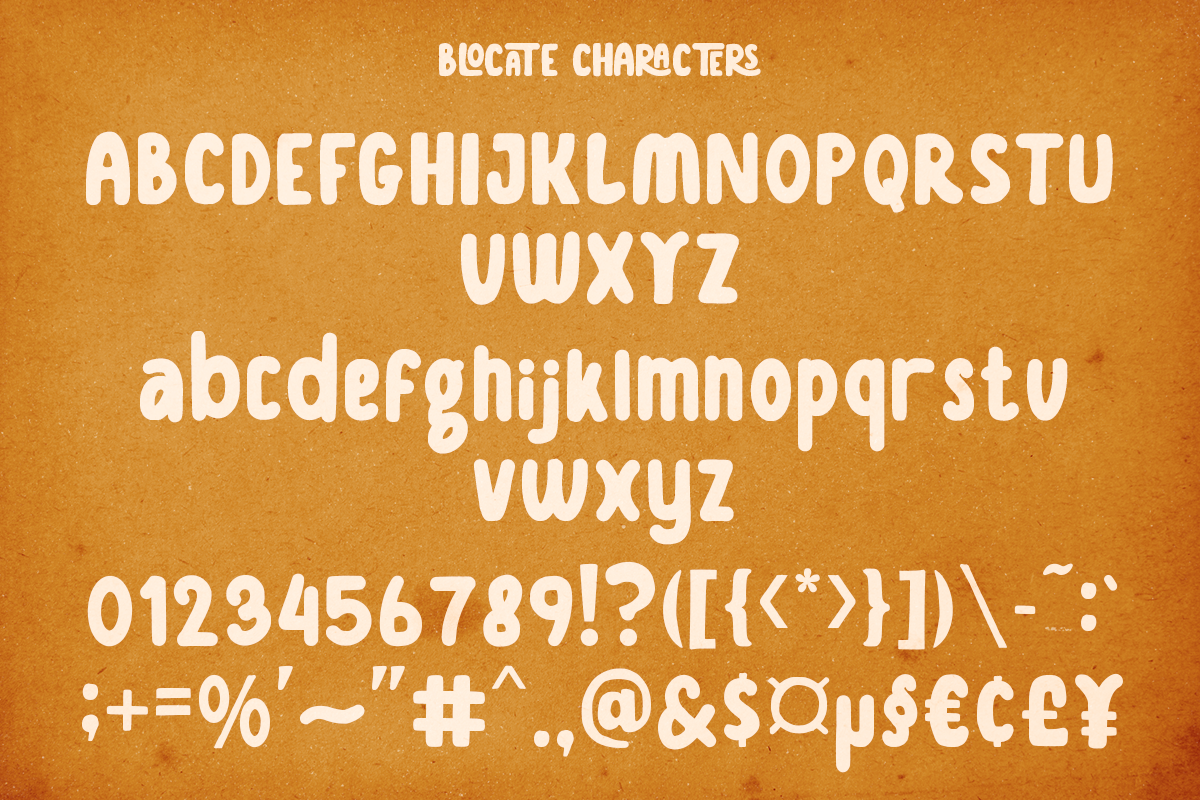 Blocate - Playful Retro Font, a Sans Serif Font by Pandeka Studio (Photo 11 of 12)